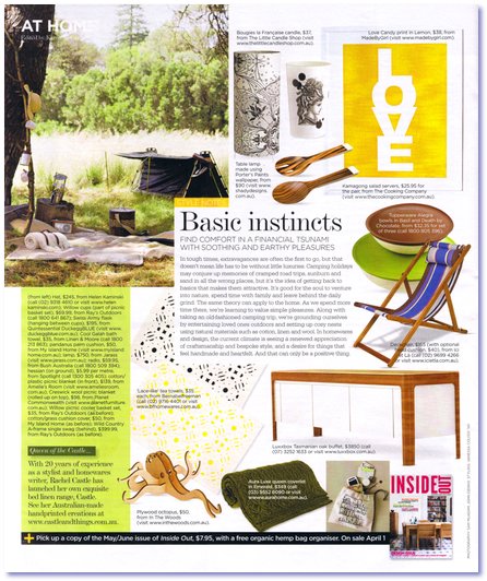 Sunday Telegraph Magazine article 29 March 2009