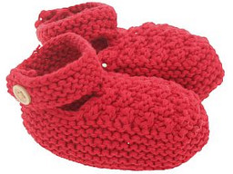 Alimrose Hand Knitted Booties - Cherry Red