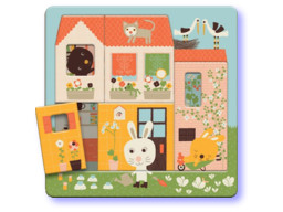 Djeco Rabbit Cottage 3 Layer Puzzle