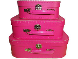 Hot Pink Suitcase Set