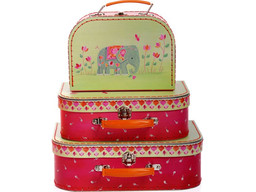Indian Elephant Suitcase Set