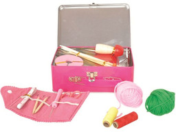Knitting Kit in Tin Suitcase