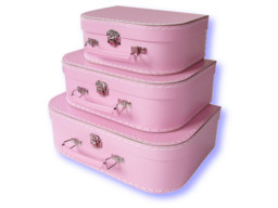 Pink Suitcase Set