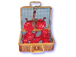 Red Porcelain Afternoon Tea Set