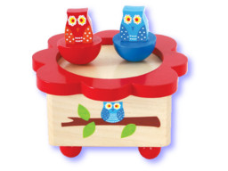 Wooden Owl Music Box