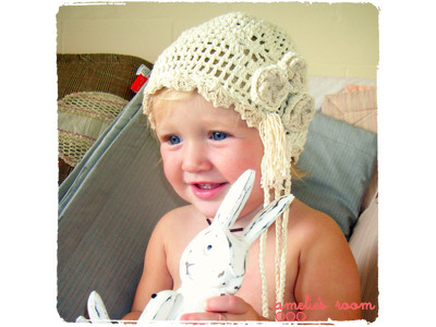 Crocheted Hat Beige
