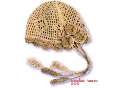 crocheted hat taupe