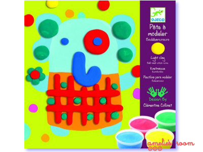 Djeco Ball and Stick Croc Light Clay
