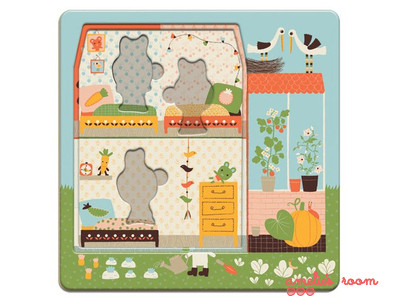 Djeco Rabbit Cottage 3 Layer Puzzle
