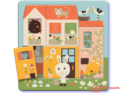 Djeco Rabbit Cottage 3 layer puzzle