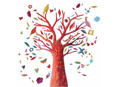 Djeco the poem tree wall stickers