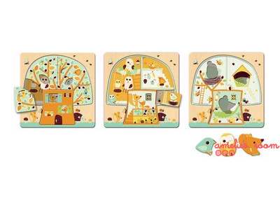 Djeco Tree House 3 Layer Puzzle