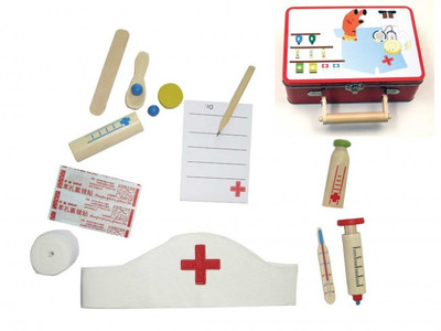 doctor play set in tin suitcase