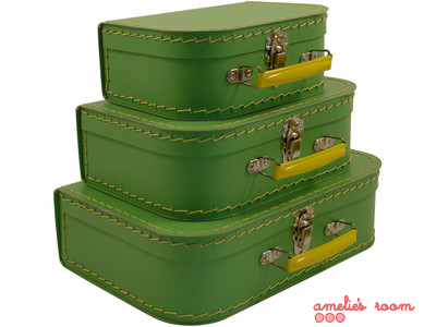 Green Suitcase Set