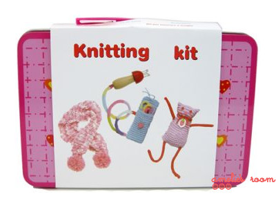 Knitting Kit in Tin Suitcase