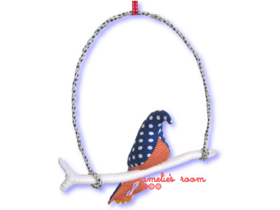Lulu Carter blue red bird mobile