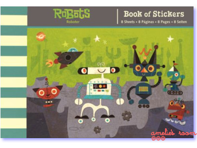 Mudpuppy Robots Sticker Book