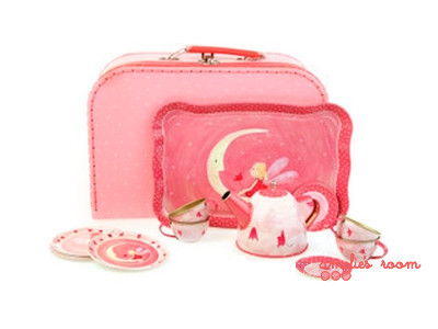 Pink Tin Tea Set - Pink Moon