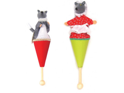 Red Riding Hood Cone Puppet Set