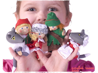 Red Riding Hood Finger Puppet Set