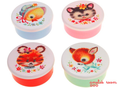 Set of Small Round Snack Boxes