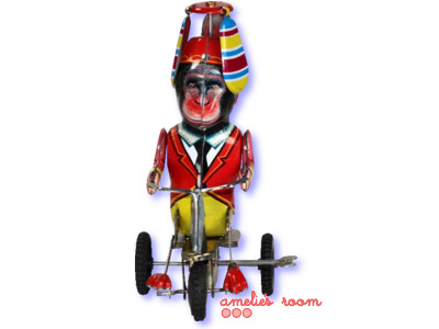 Tin Carnival Monkey On Bike