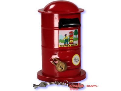 Tin London Letterbox Money Bank