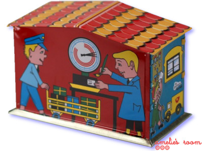 Tin Post Office Money Bank
