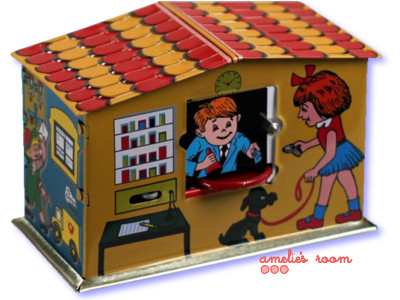 Tin Post Office Money Bank