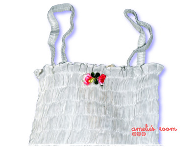 Venetia Elaine Cotton Rouche Dress White