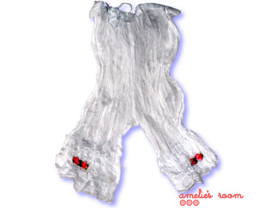 Venetia Elaine ruffle pants white