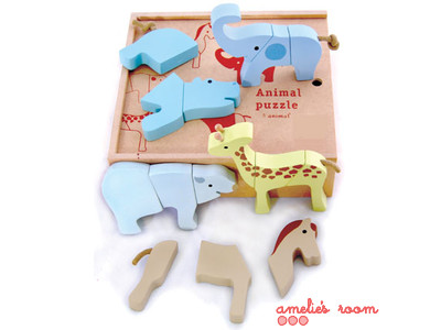 wooden animal puzzle