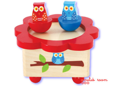 Wooden Owl Music Box