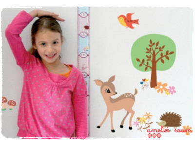 Woodland Height Chart Wall Stickers