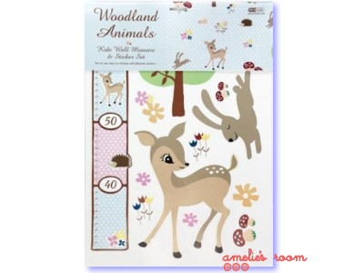 Woodland Height Chart Wall Stickers