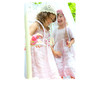 Venetia Elaine Cotton Rouche Dress White