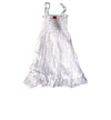 Venetia Elaine Cotton Rouche Dress White