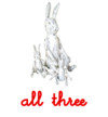 White Wooden Rabbit